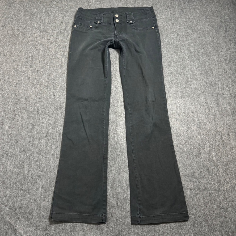 VTG Y2K C'est Toi Premium Black Low Rise Flare Jeans A4005 Size 5